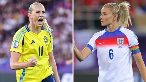 Stina Blackstenius and Leah Williamson