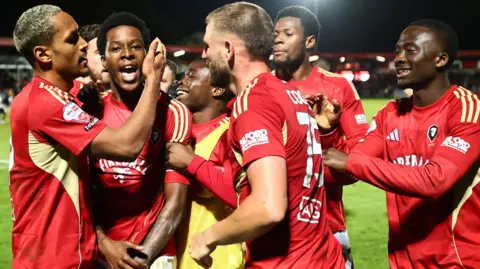 Salford celebrate winner