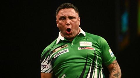 Gerwyn Price celebrates