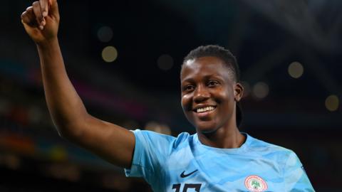 Chiamaka Nnadozie in action for Nigeria