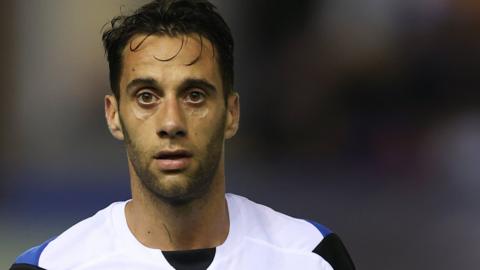 Sam Baldock in action for Derby County