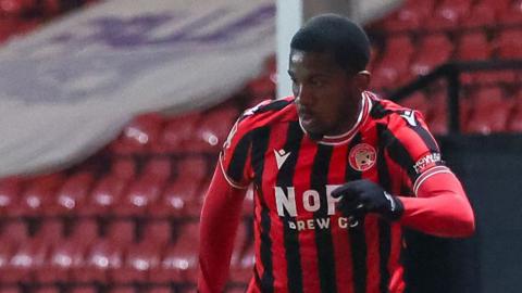 Walsall's Daniel Kanu in action