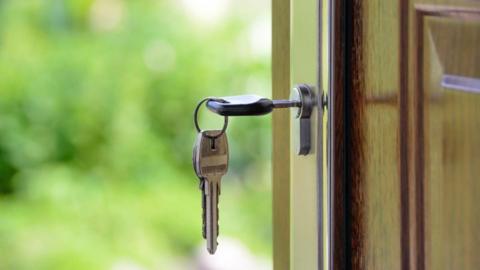 A key in a front door