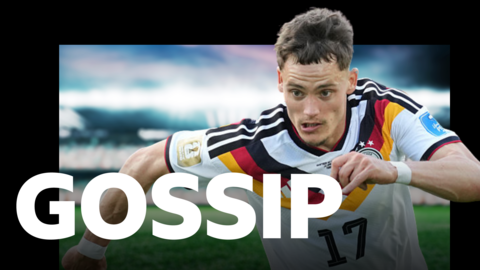 BBC Sport Gossip graphic featuring an image of Germany's Florian Wirtz