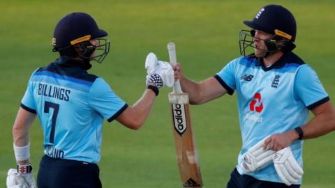 England's Sam Billings and David Willey