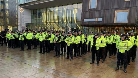 The team of officers were deployed to Doncaster city centre on Wednesday morning