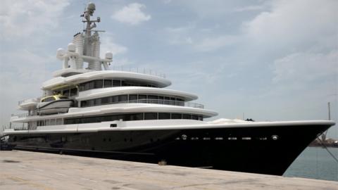 The superyacht Luna