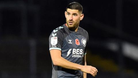 Ched Evans in action for Fleetwood Town