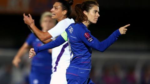 Karen Carney first-half penalty