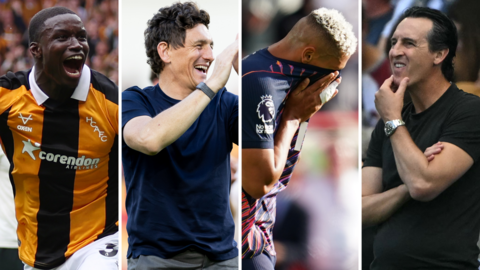 Nobel Mendy, Keith Andrews, Richarlison and Unai Emery