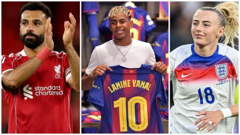 Mohammed Salah, Lamine Yamal and Chloe Kelly 
