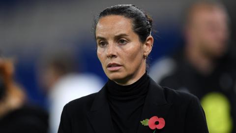 Rhian Wilkinson watching Wales' win over Slovakia in Cardiff