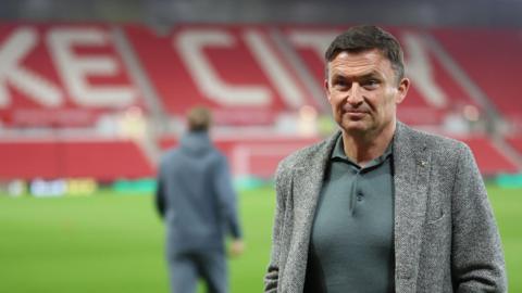 Preston North End boss Paul Heckingbottom on the pitch after their goalless draw at Stoke