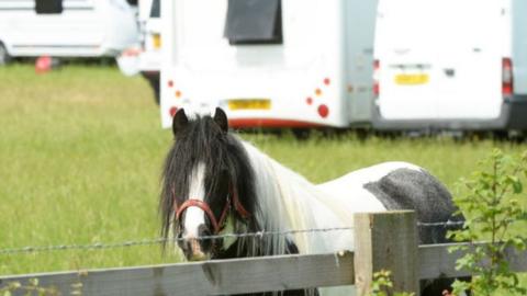 caravans illegally camp on private land