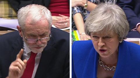 Jeremy Corbyn and Theresa May