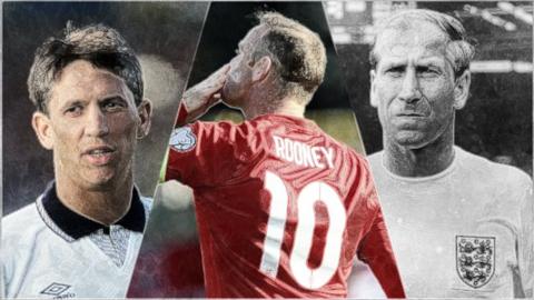 Gary Lineker, Wayne Rooney, Bobby Charlton