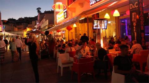 Cafes on the Algarve, Portugal