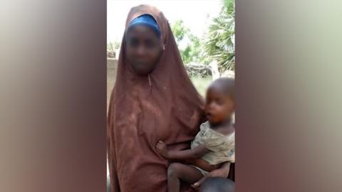 The Chibok girl rescued by the Nigerian army in April 2024