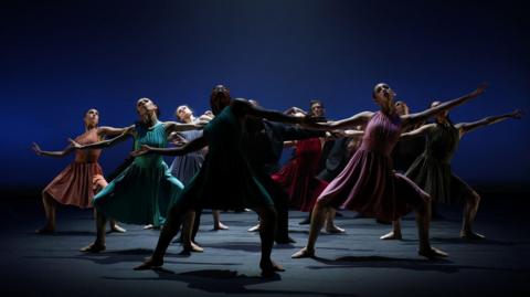 Dancers of the Joburg Ballet perform during a photocall before the company's Royal Opera House debut in October 2025.