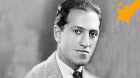Black and white image of George Gershwin