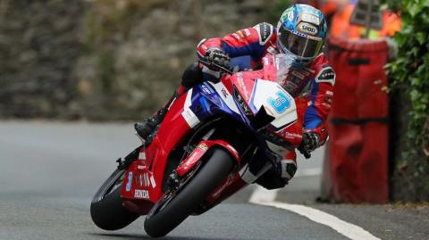 Dean Harrison on his Honda Supersport machine