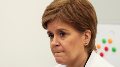 Nicola Sturgeon looking glum