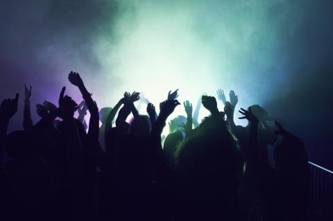 People dancing in nightclub