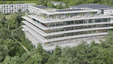 Design for new offices at brownfield site in Douglas, Isle of Man