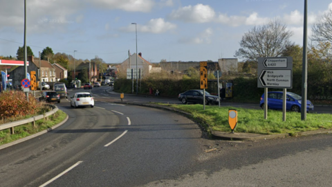 Bristol Ring Road junction leading into South Gloucestershire villages