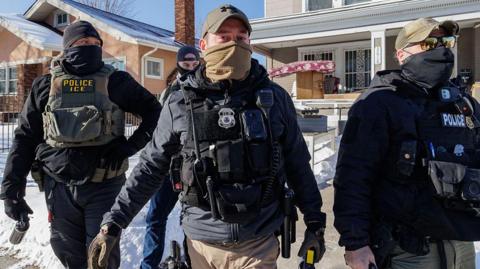 US Immigration and Customs Enforcement (ICE) agents continue to conduct immigration enforcement operations in Minneapolis, Minnesota, US on January 28, 2026. 