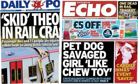 Daily Post and South Wales Echo front pages