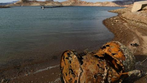 A rusted barrel nearby to where a gunshot victim was found last week