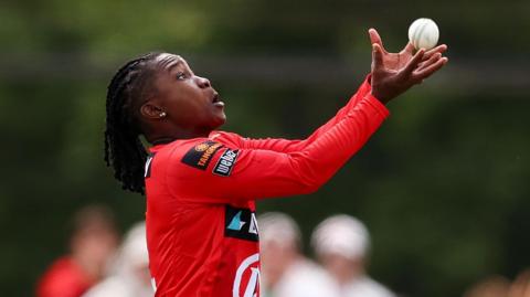 Deandra Dottin takes a catch