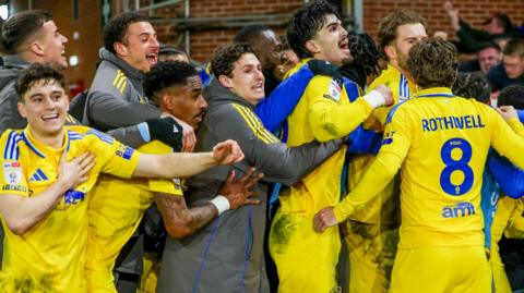 Leeds celebrate scoring