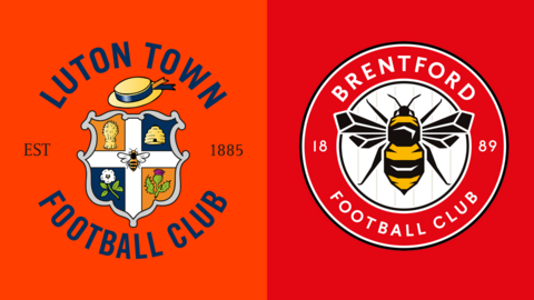 Luton Town and Brentford club badges