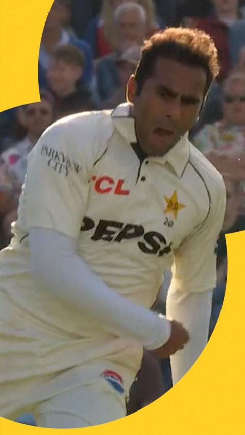 Mohammad Ali after getting a wicket