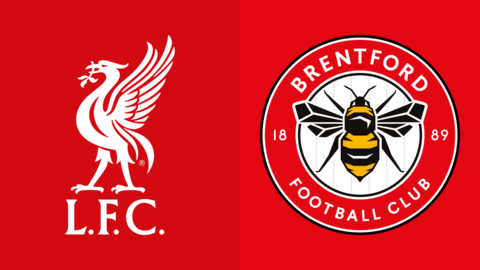 Liverpool and Brentford club badges