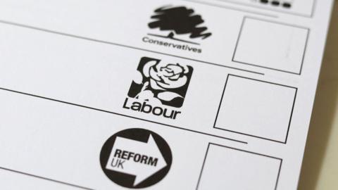 A ballot paper 