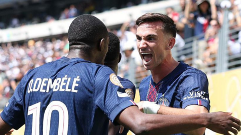 Ousmane Dembele and Fabian Ruiz