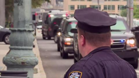 Policeman on Brooklyn bridge