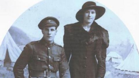 Soldier James Cooper with wife Margaret