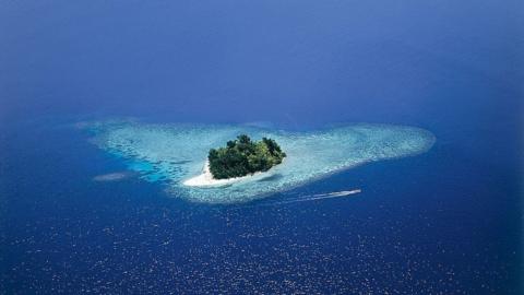 Aerial of ocean