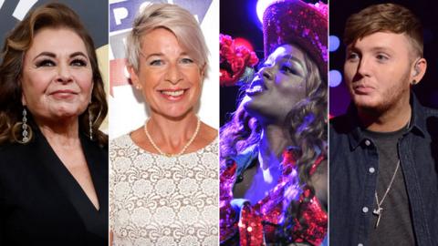 Roseanne Barr, Katie Hopkins, Azealia Banks and James Arthur