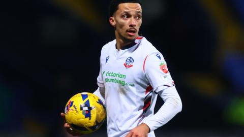Josh Dacres-Cogley in action for Bolton Wanderers