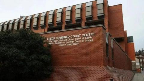 Leeds Combined Court Centre exterior, with red bricks