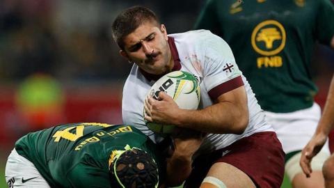 Bristol Bears back row forward Luka Ivanishvili, pictured playing for Georgia