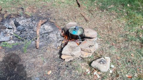 Peak district campfire