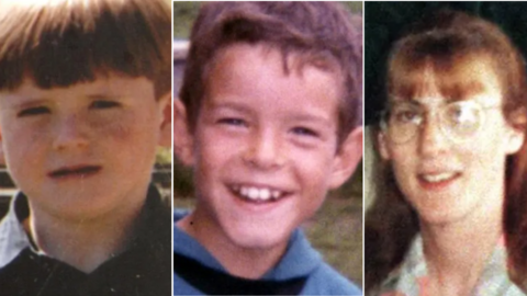 A composite image of Oran Doherty, Shaun McLaughlin and Esther Gibson. Oran is wearing a black shirt, Shaun has a blue hoodie on and Esther Gibson has long brown hair and is wearing glasses.