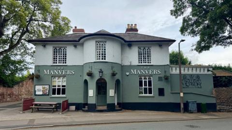 A view of the front of the pub
