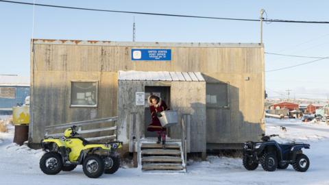 A USPS post office in Toksook Bay